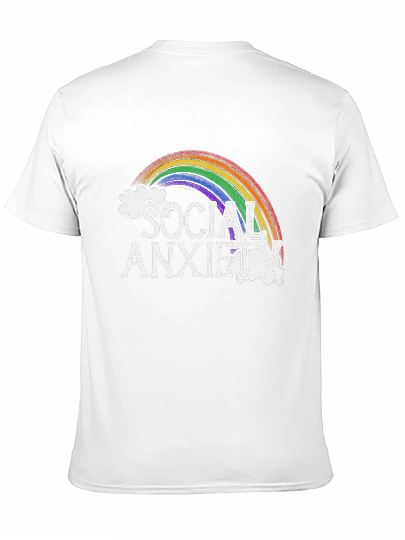 Social Anxiety Rainbow Graphic T-Shirt