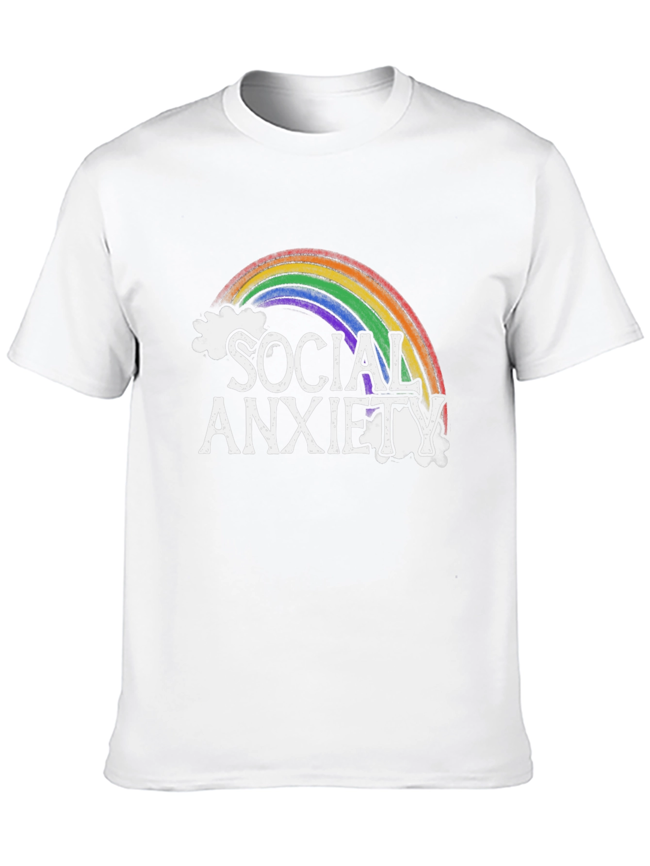 Social Anxiety Rainbow Graphic T-Shirt