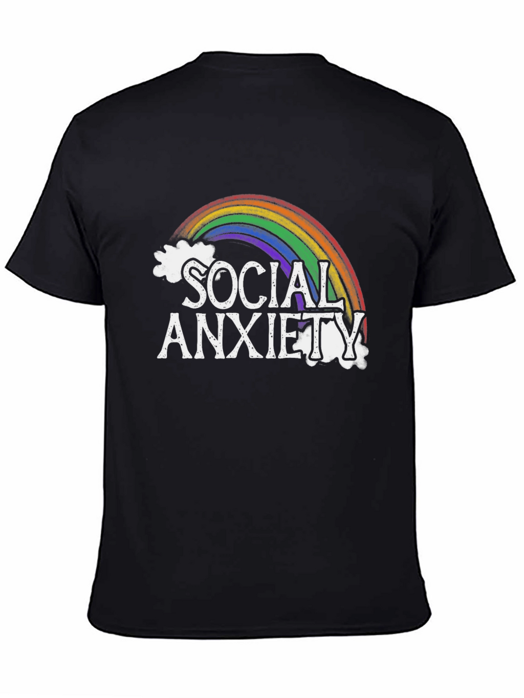 Social Anxiety Rainbow Graphic T-Shirt