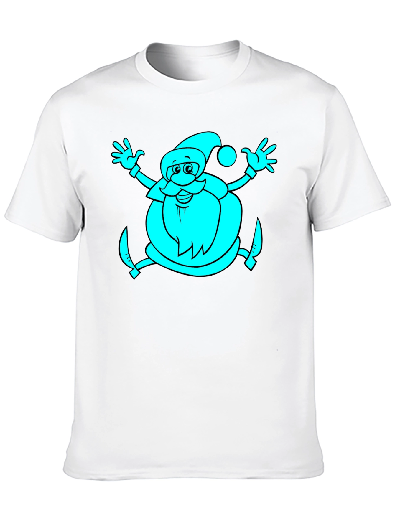 Santa Graphic Black T-Shirt