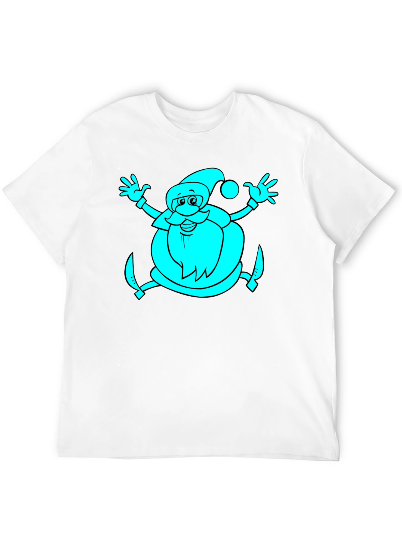 Santa Graphic Black T-Shirt