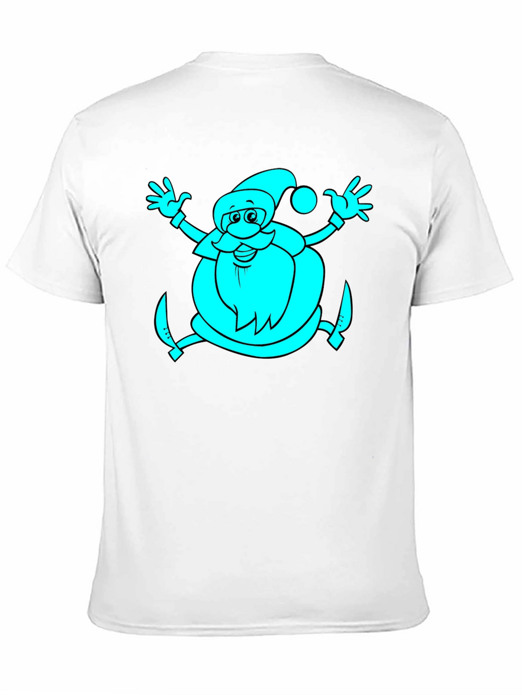 Santa Graphic Black T-Shirt