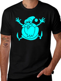 Santa Graphic Black T-Shirt