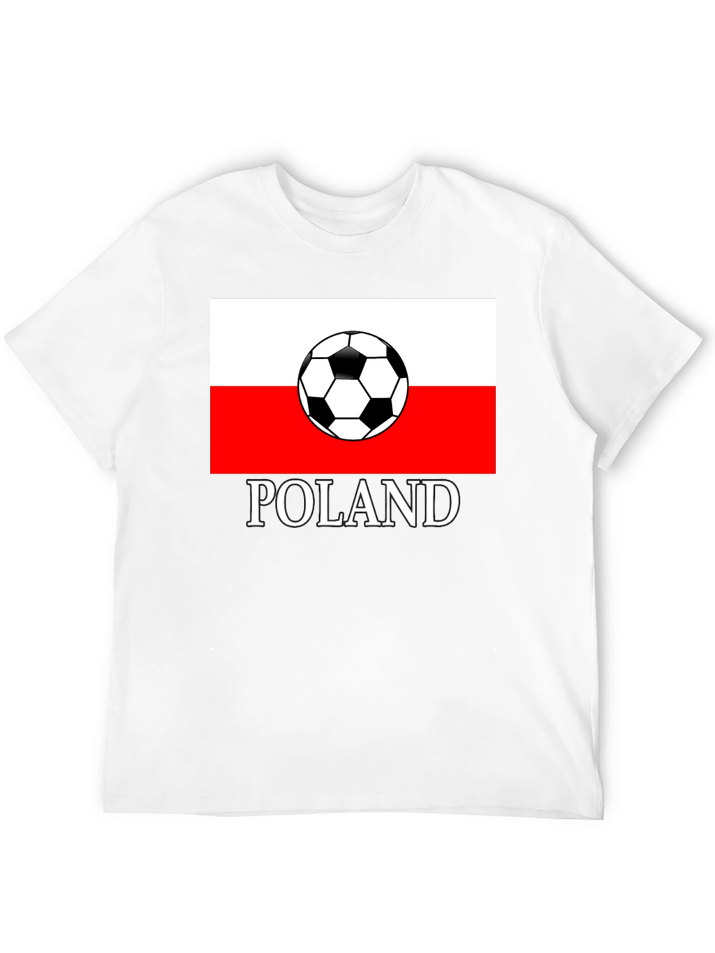 Poland Soccer Flag Graphic T-Shirt