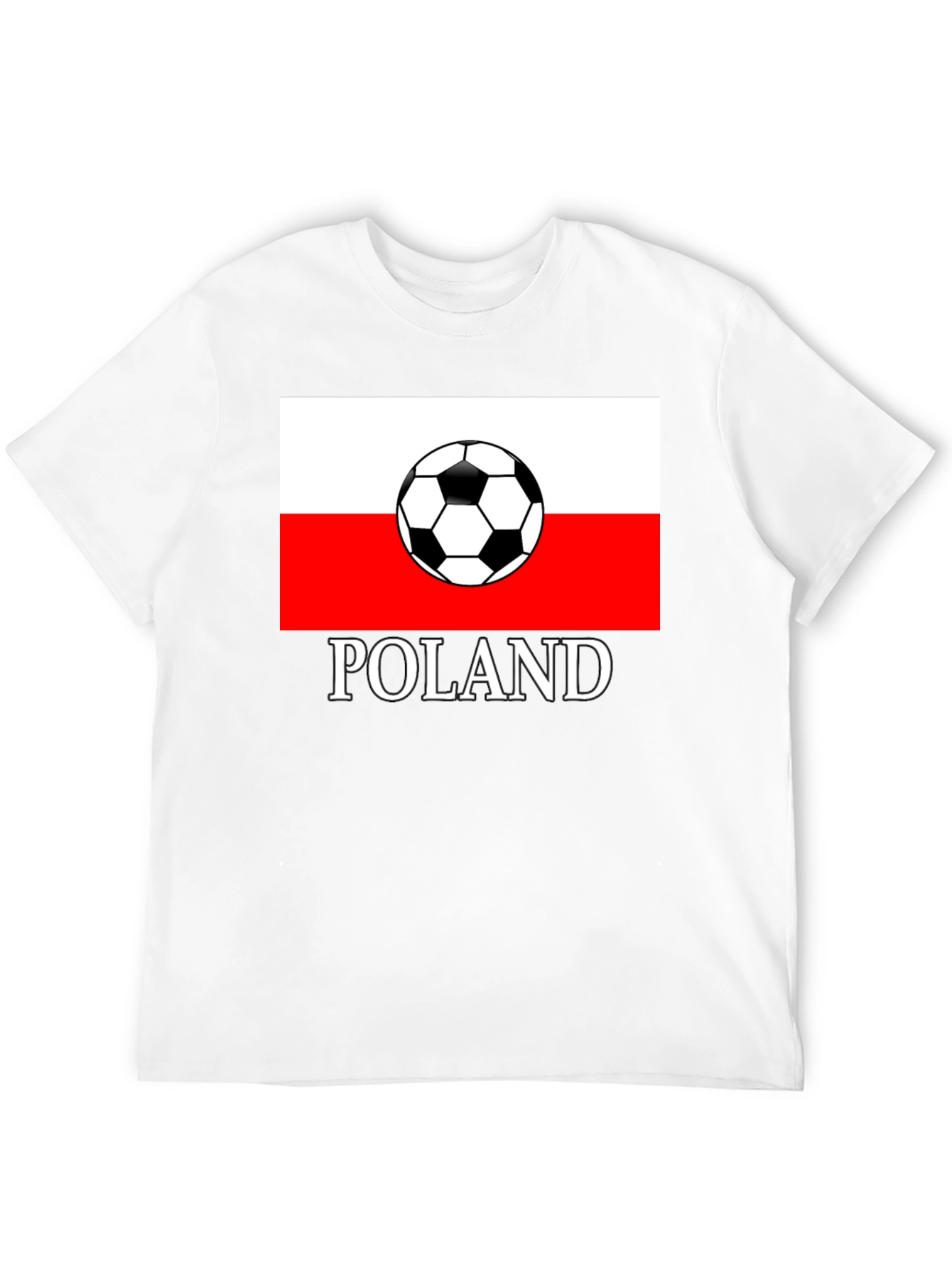 Poland Soccer Flag Graphic T-Shirt