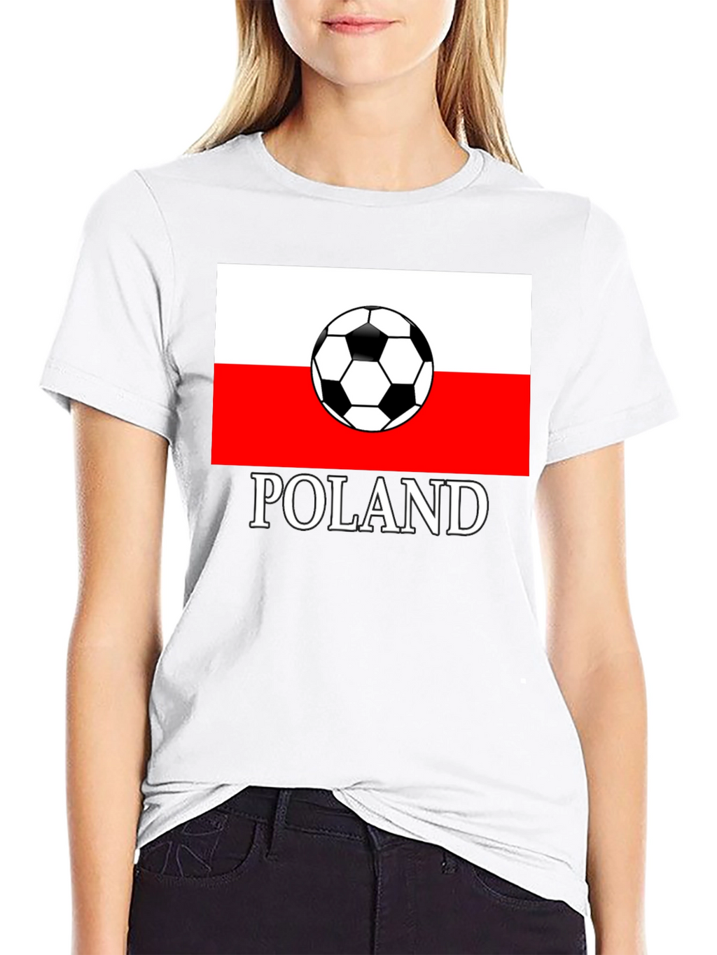 Poland Soccer Flag Graphic T-Shirt