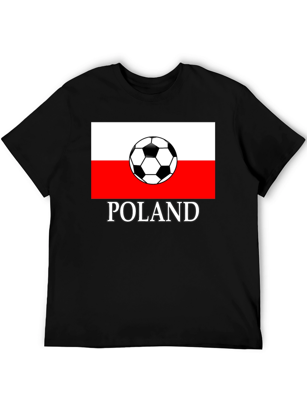 Poland Soccer Flag Graphic T-Shirt