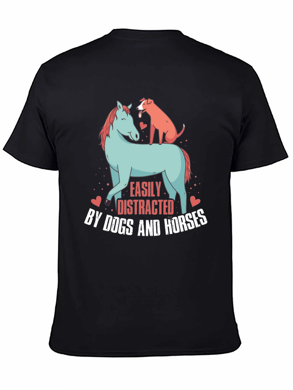 Easily Distracted By Dogs & Horses Graphic Tee