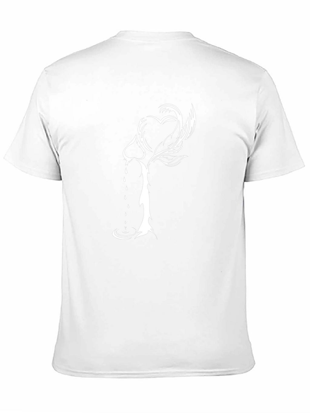 Heart Dagger Graphic Tee - Stylish Black Cotton T-Shirt