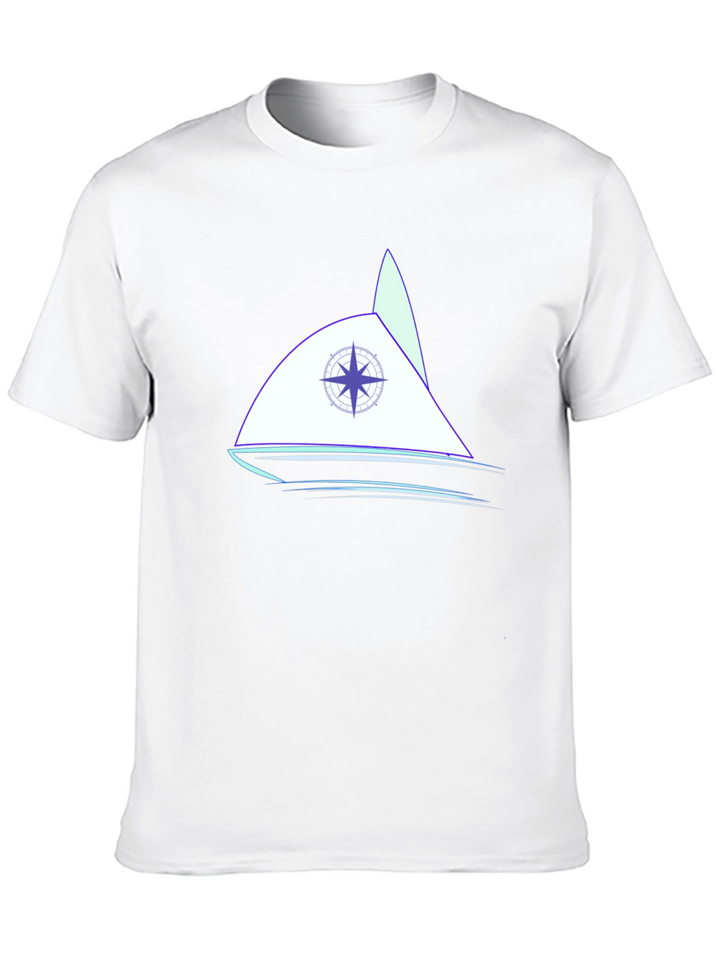 Nautical Compass Sailboat Graphic Tee