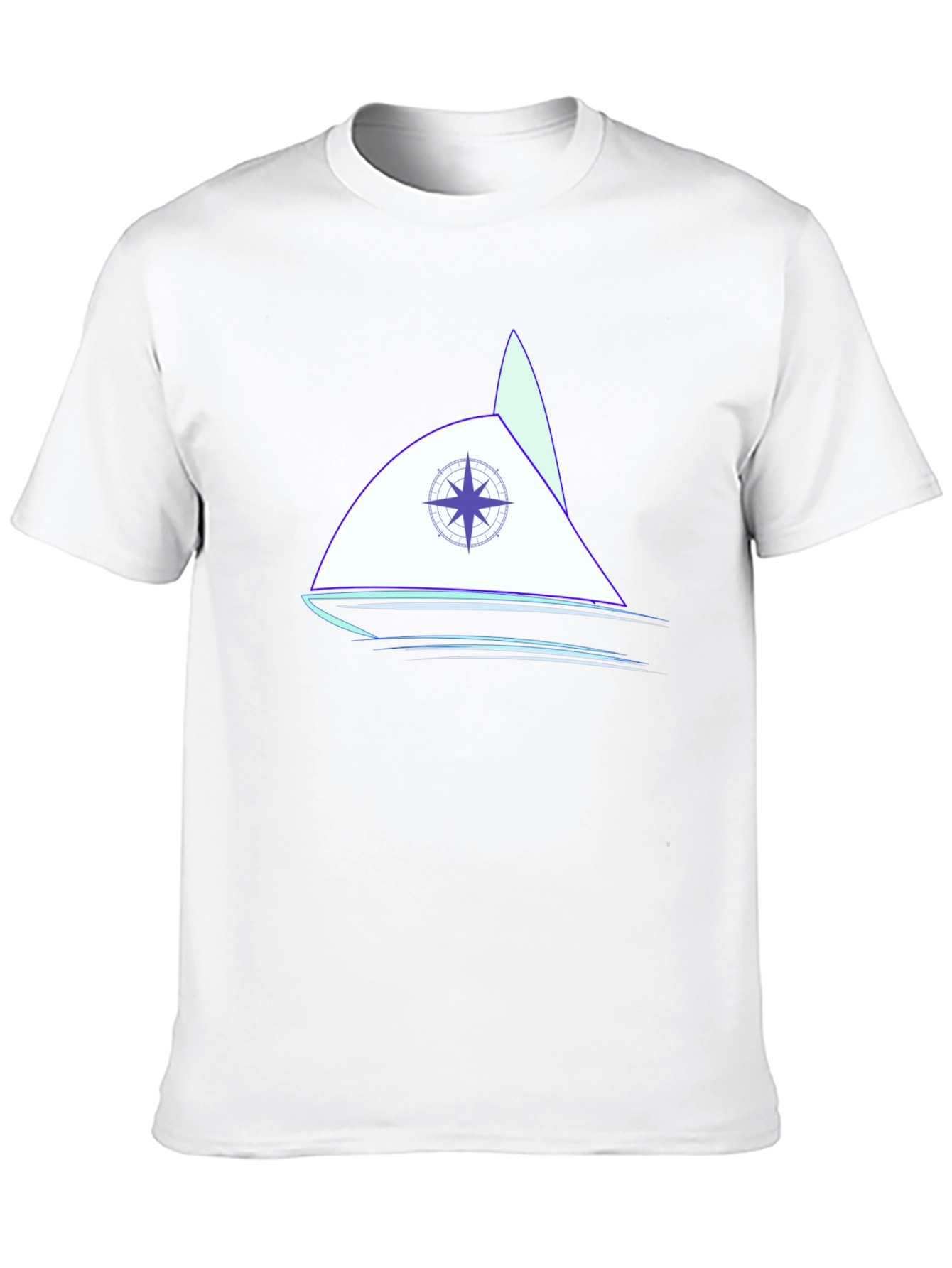 Nautical Compass Sailboat Graphic Tee