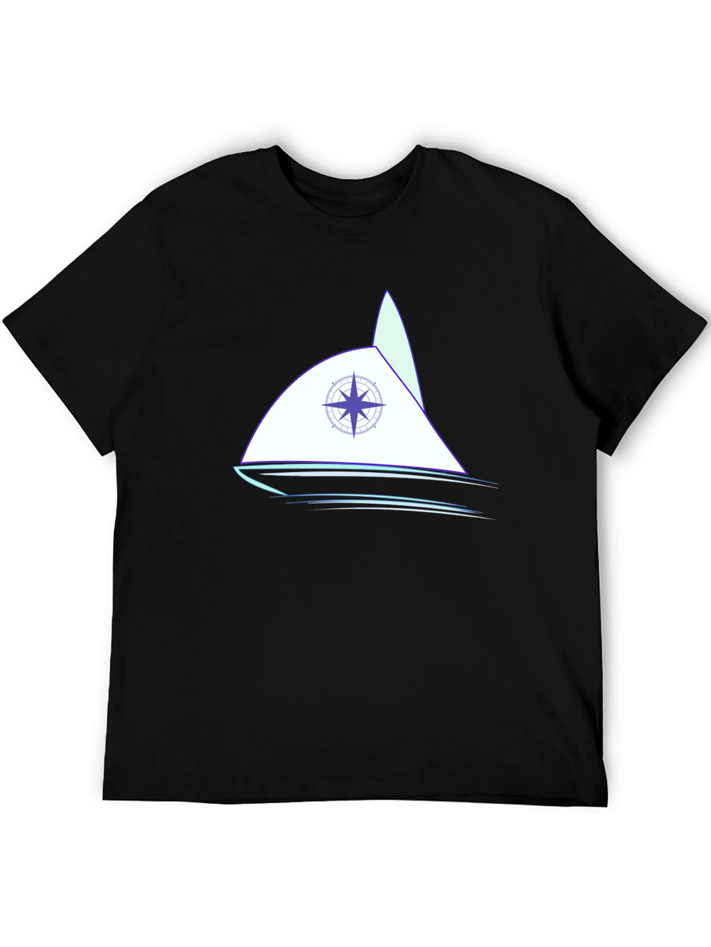 Nautical Compass Sailboat Graphic Tee