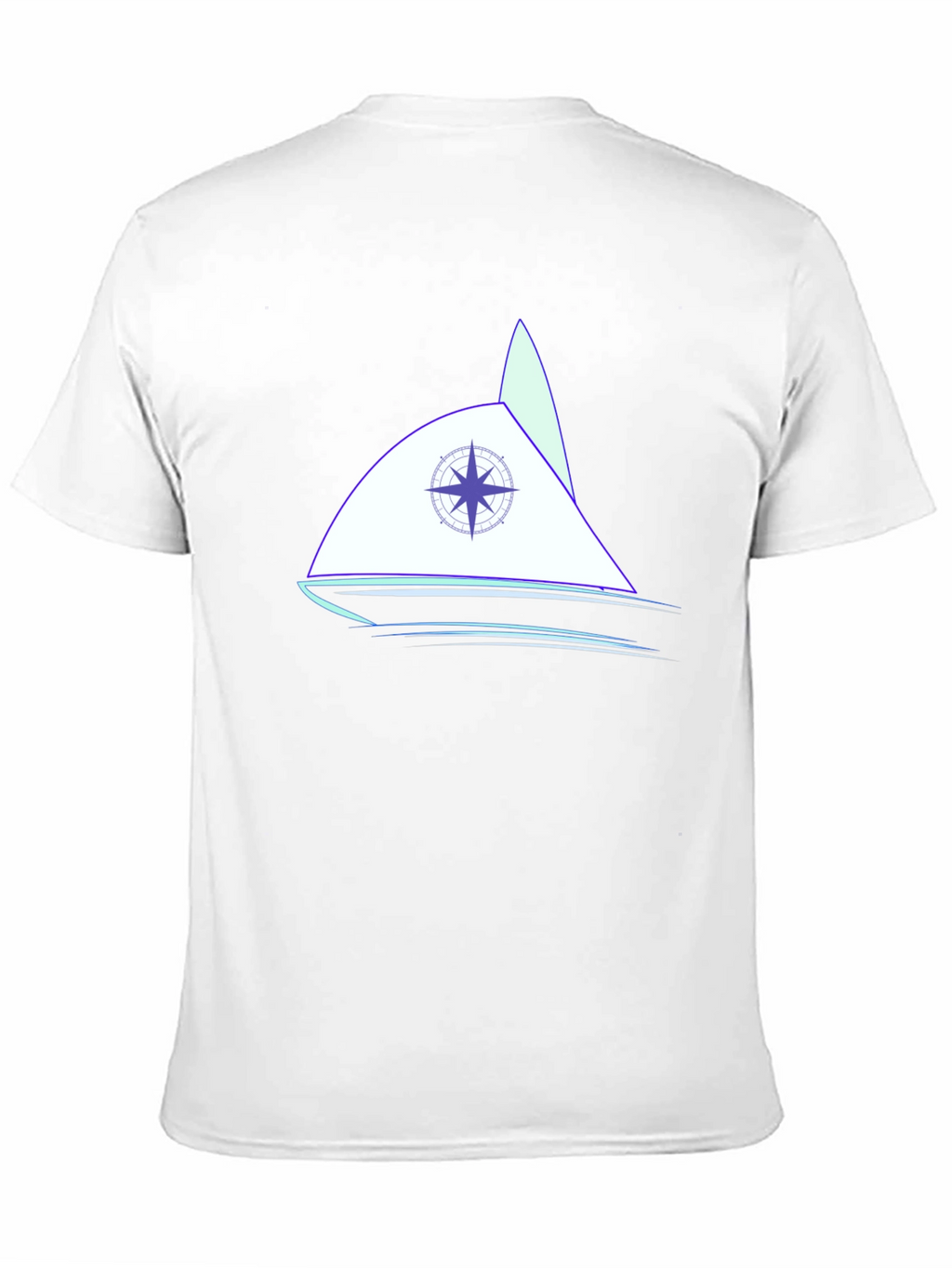 Nautical Compass Sailboat Graphic Tee