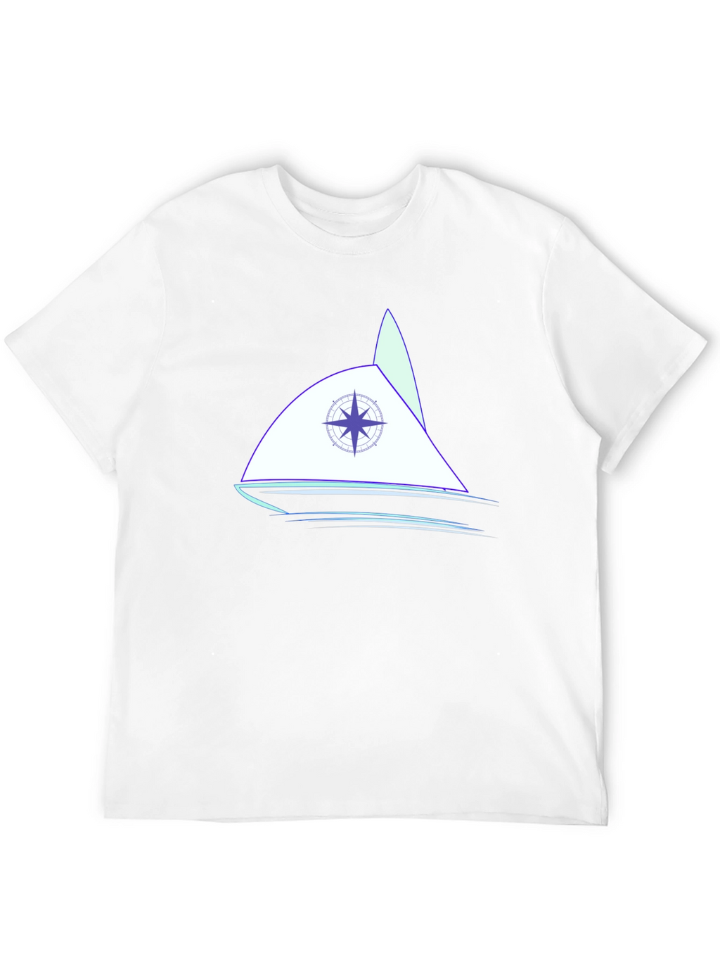 Nautical Compass Sailboat Graphic Tee