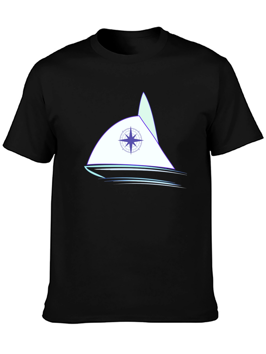 Nautical Compass Sailboat Graphic Tee
