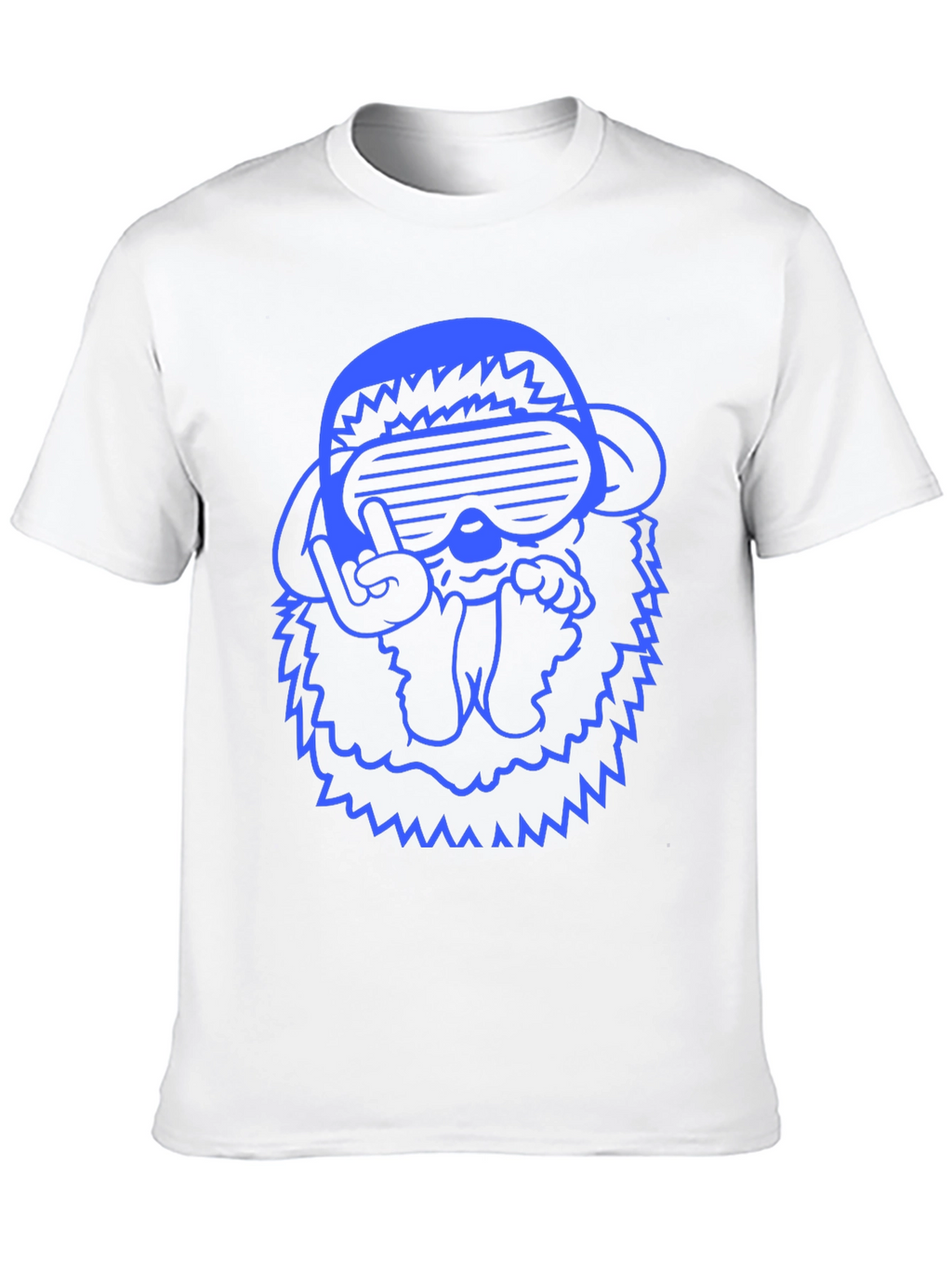 Cool Blue Monkey Graphic Tee - Black