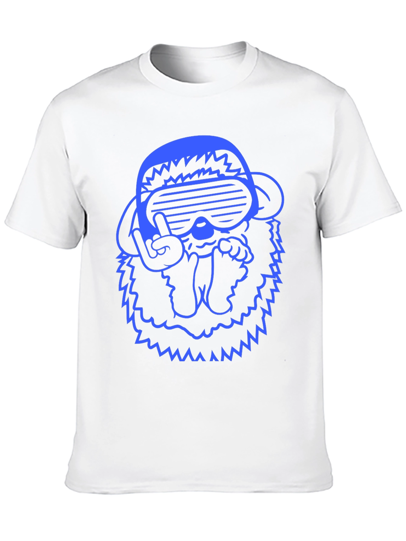 Cool Blue Monkey Graphic Tee - Black