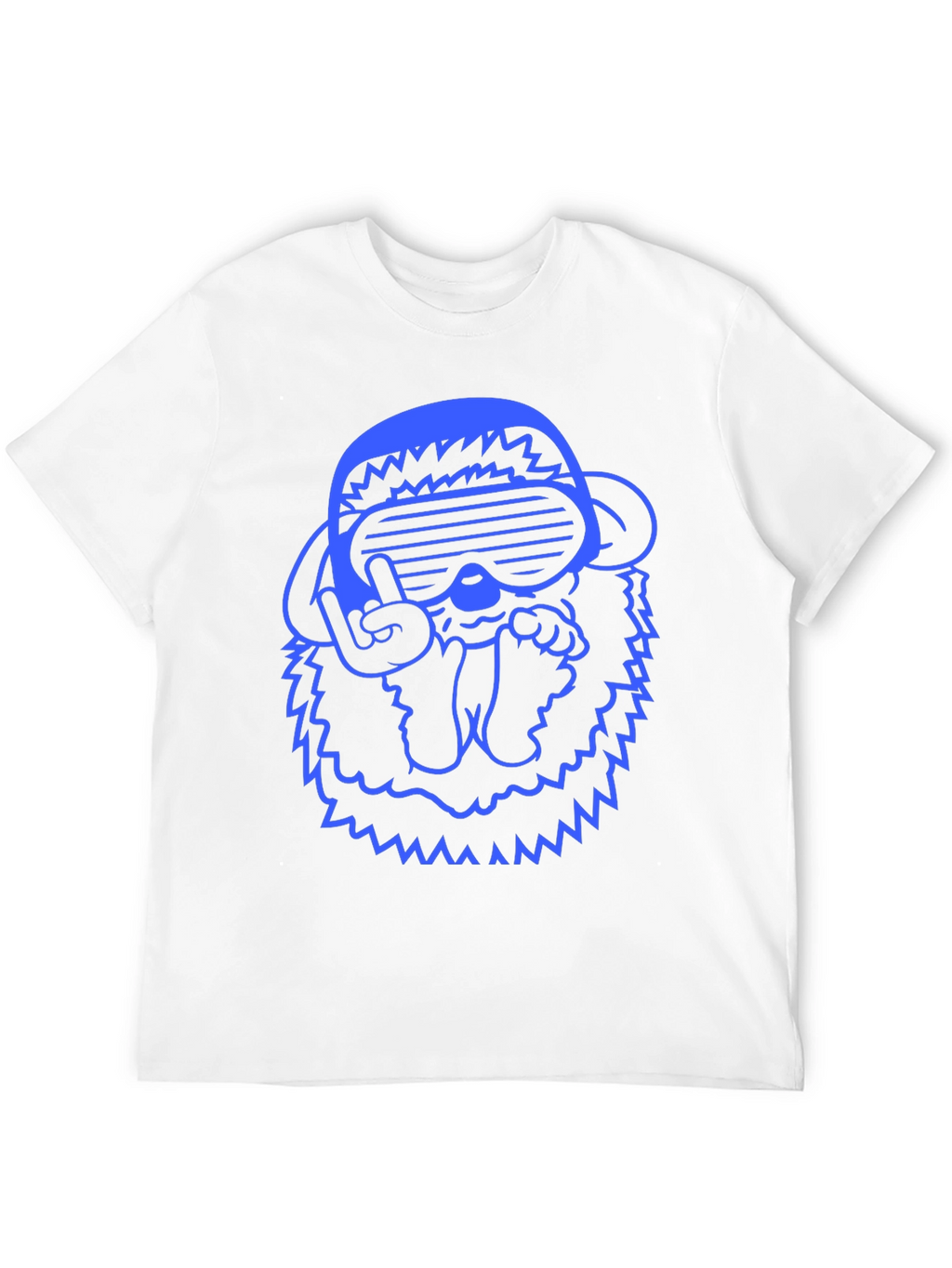 Cool Blue Monkey Graphic Tee - Black