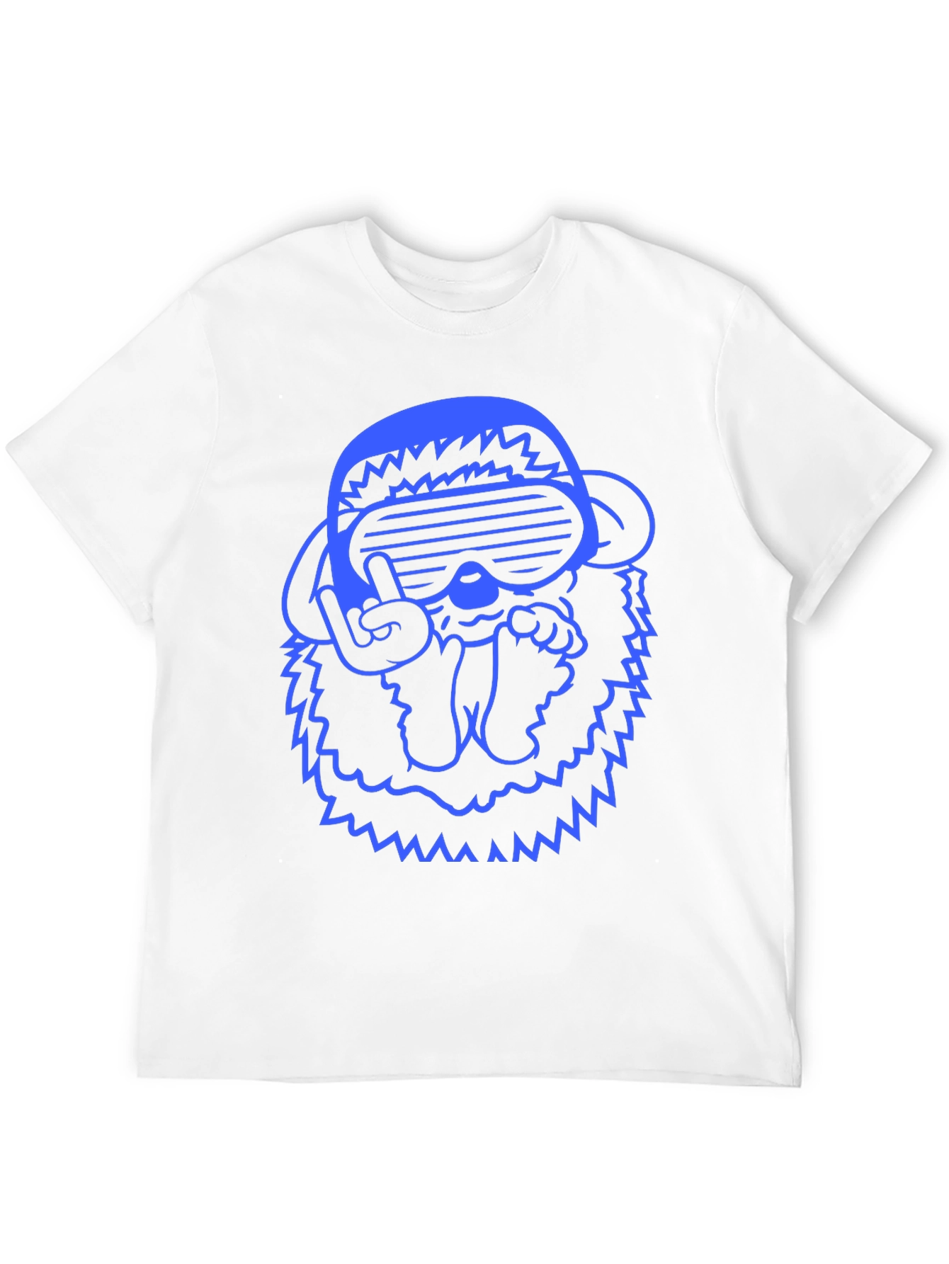 Cool Blue Monkey Graphic Tee - Black