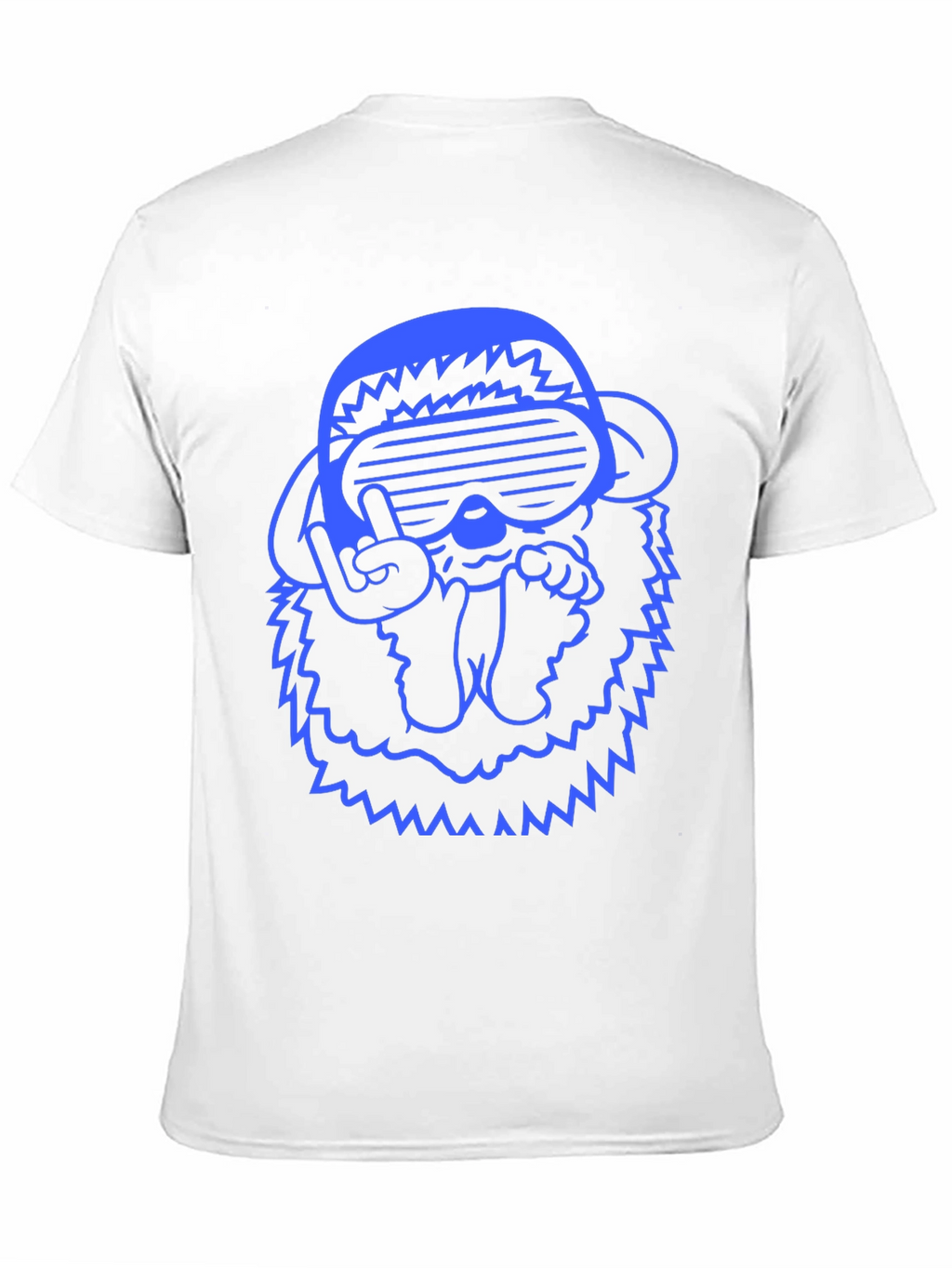 Cool Blue Monkey Graphic Tee - Black