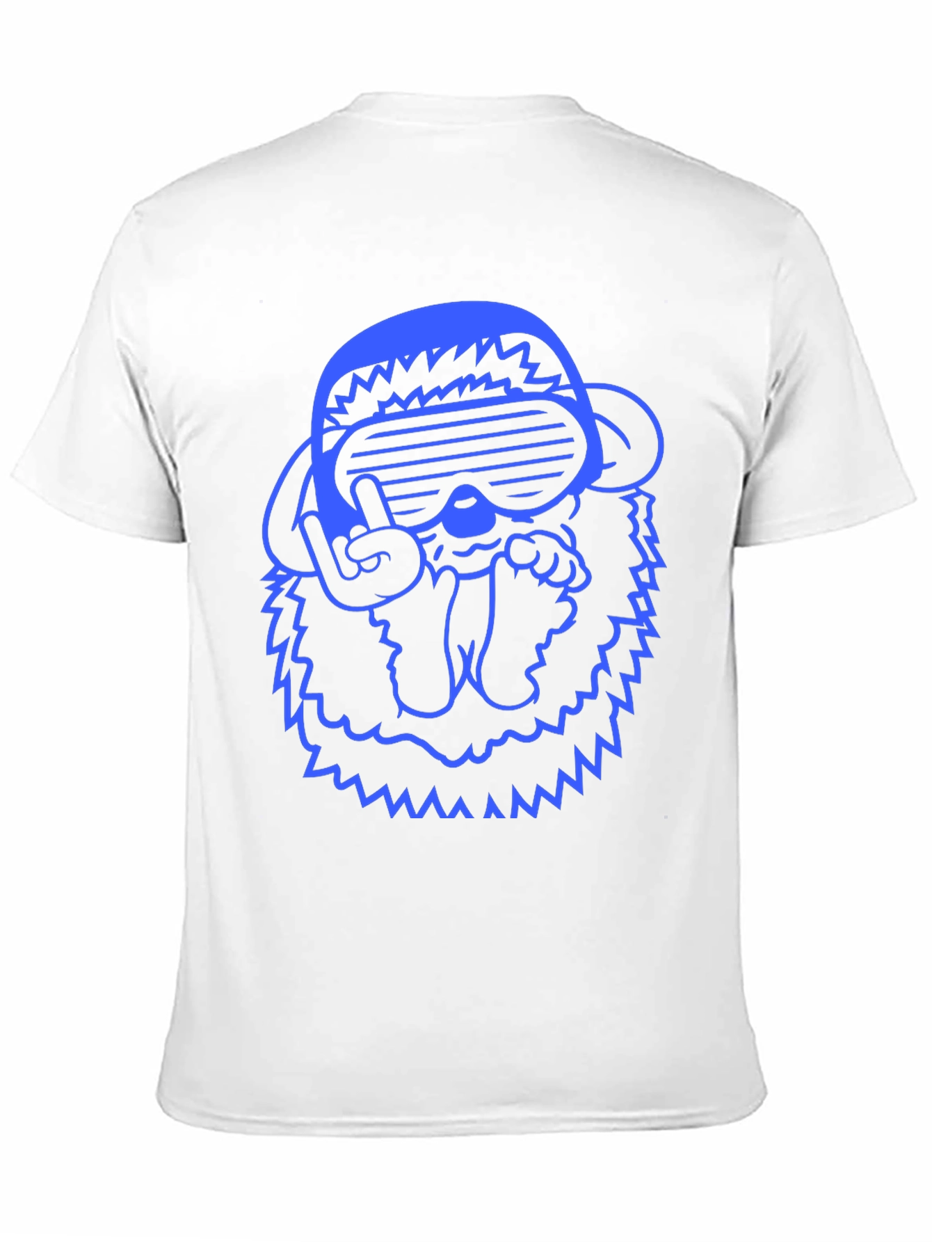 Cool Blue Monkey Graphic Tee - Black