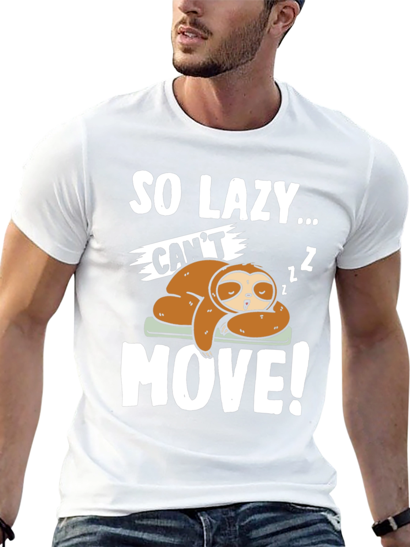 So Lazy Sloth Graphic Tee - Funny Sleep T-Shirt