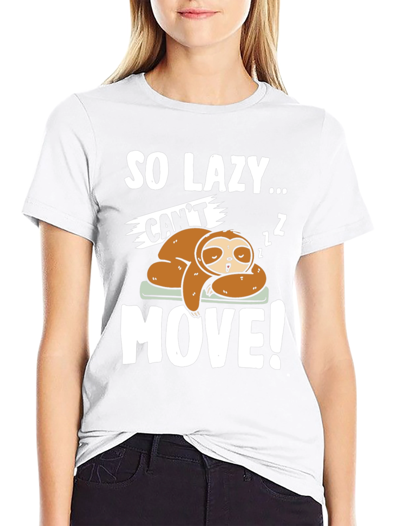So Lazy Sloth Graphic Tee - Funny Sleep T-Shirt