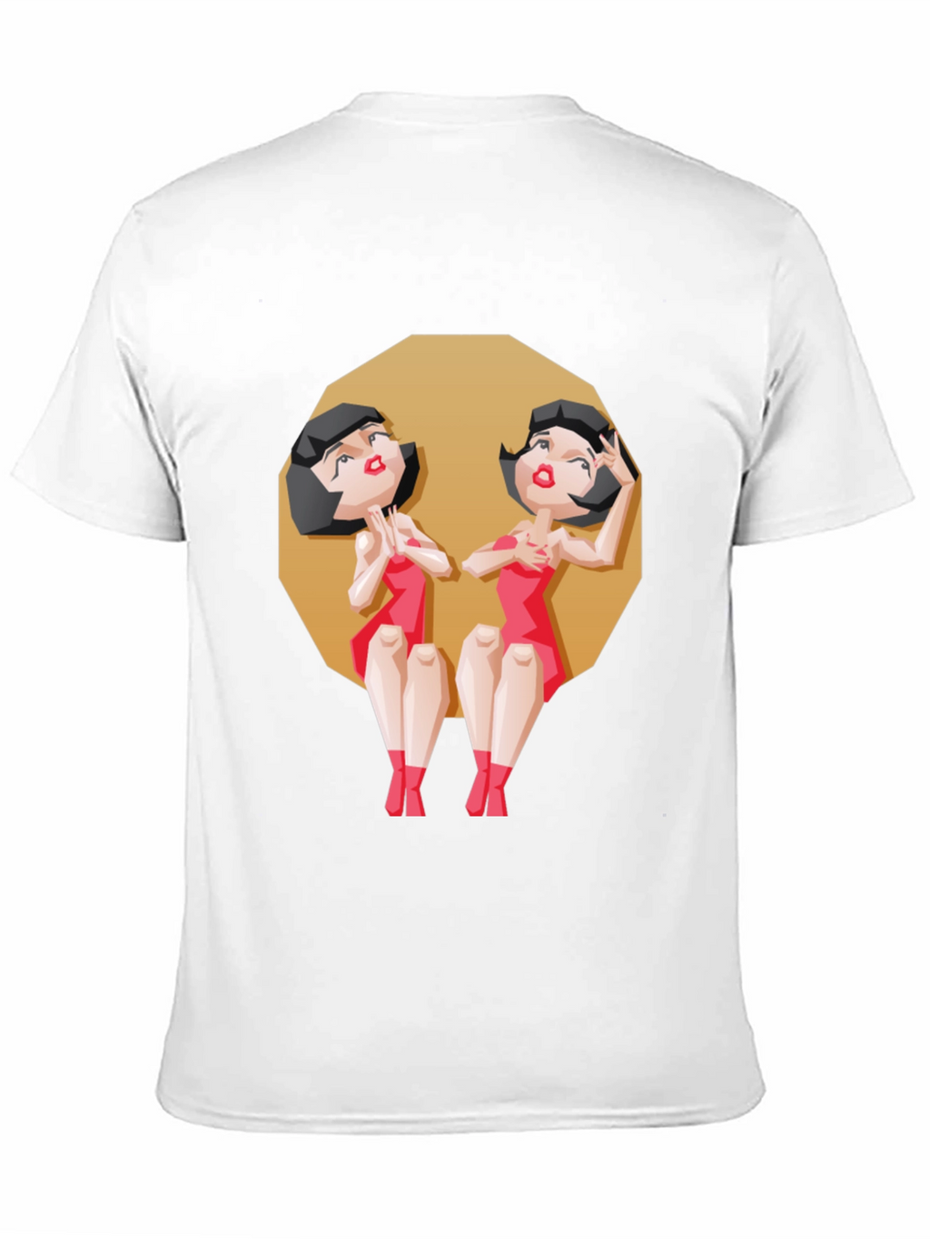 Gemini Twin Cartoon Graphic Tee - Zodiac Style