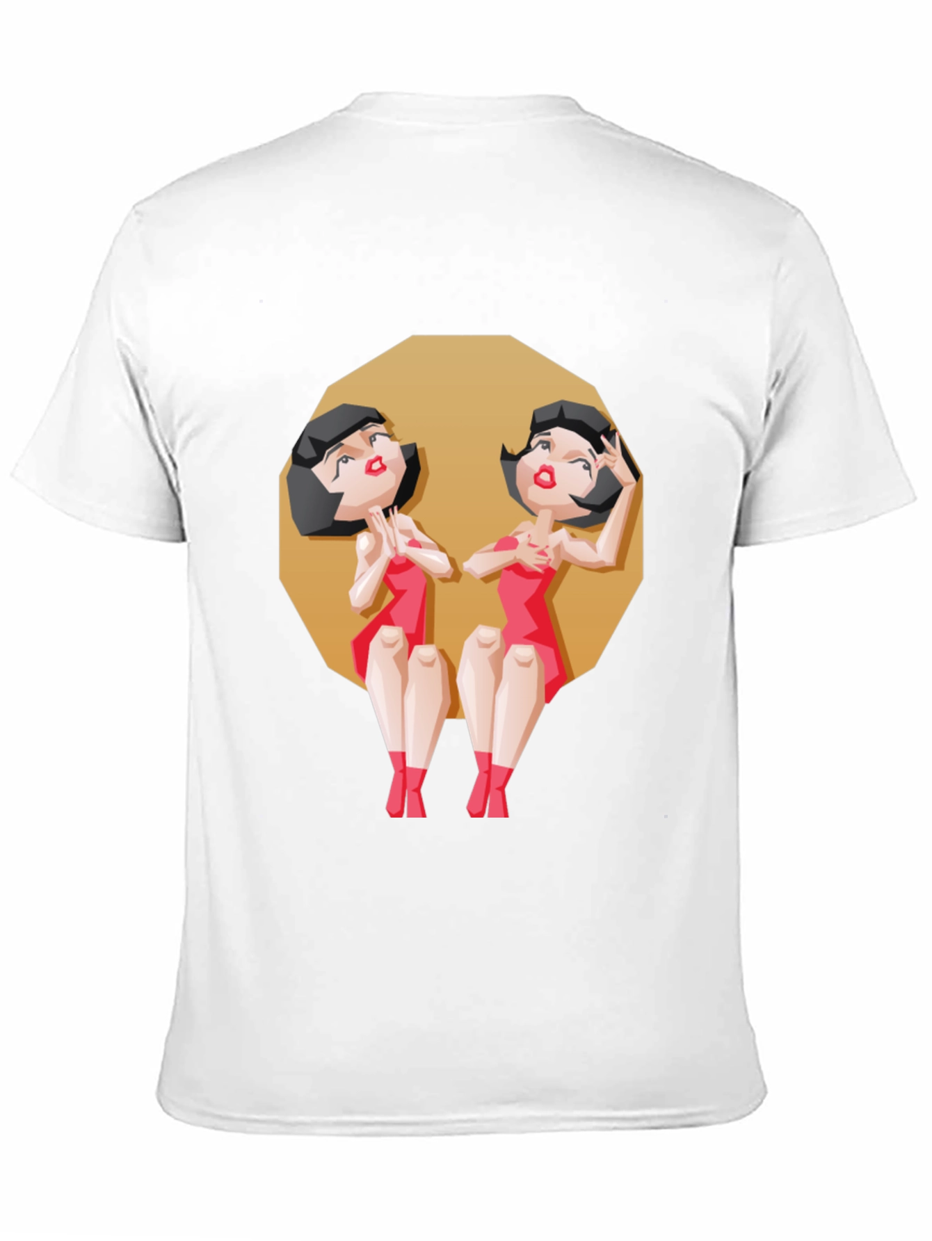 Gemini Twin Cartoon Graphic Tee - Zodiac Style