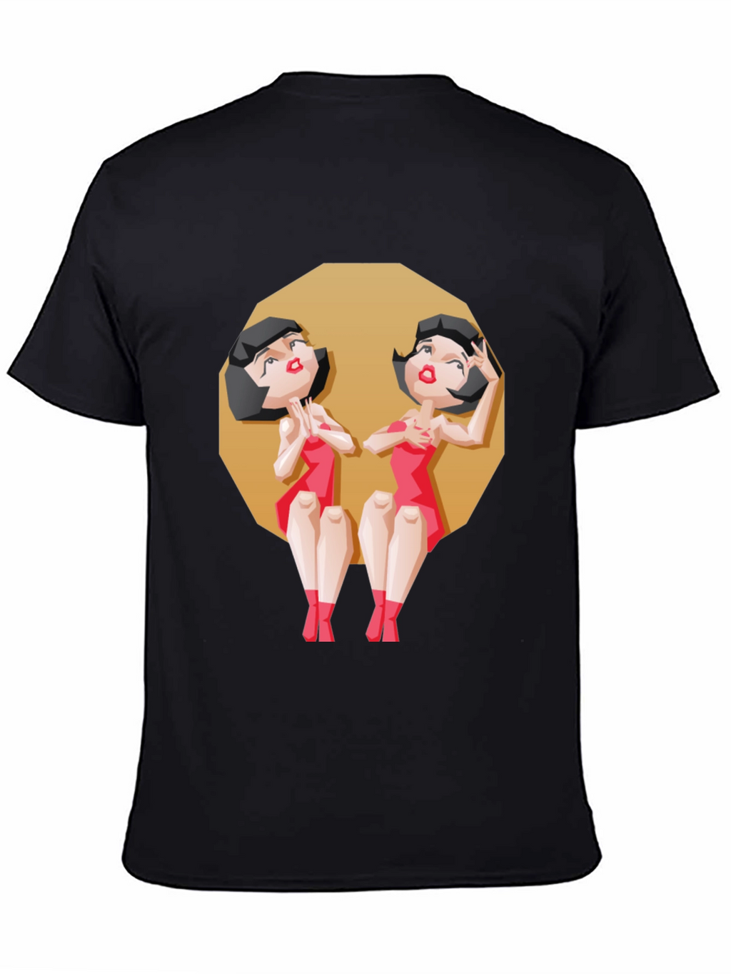 Gemini Twin Cartoon Graphic Tee - Zodiac Style