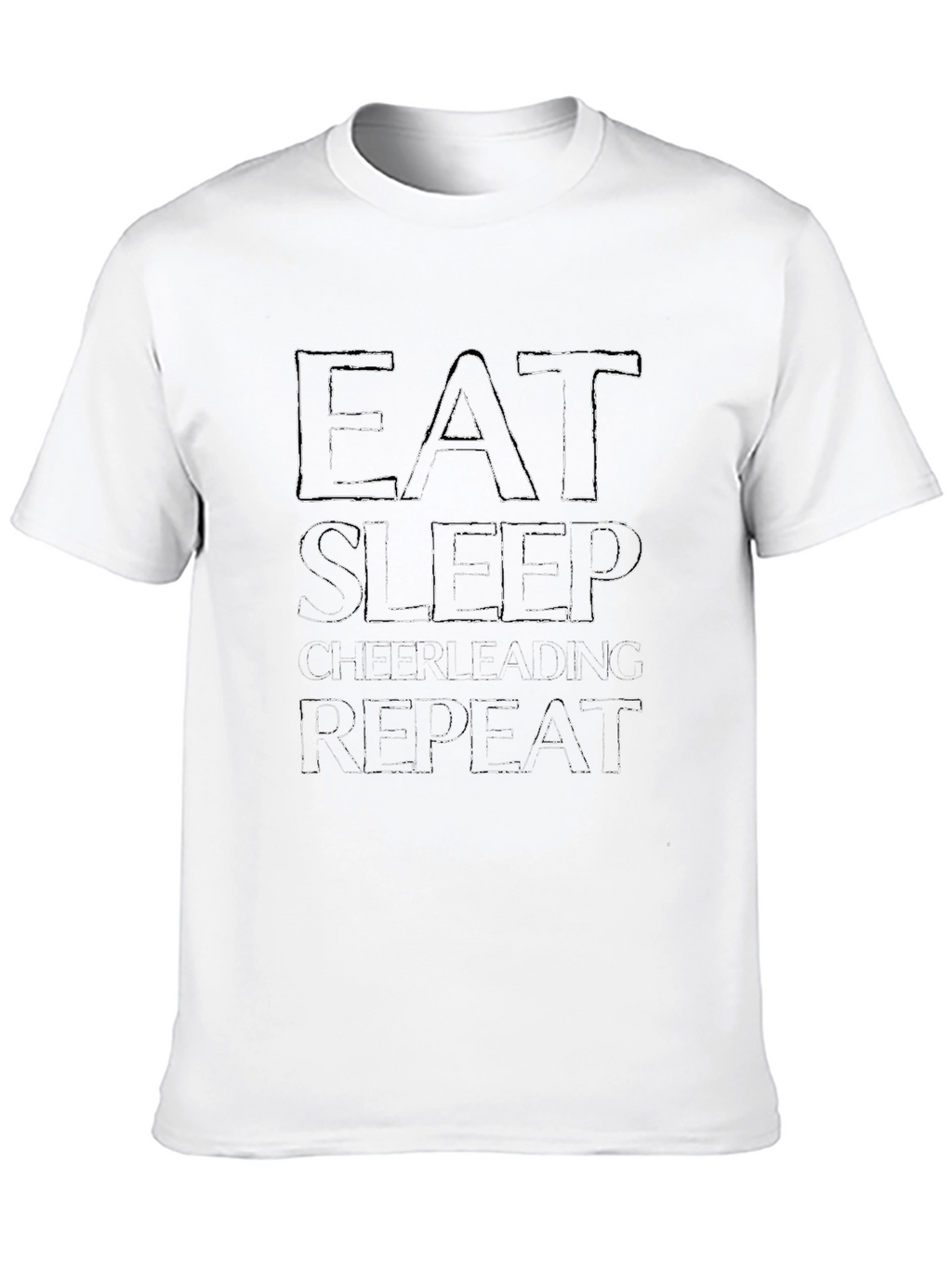 Eat Sleep Cheerleading Repeat Black T-Shirt
