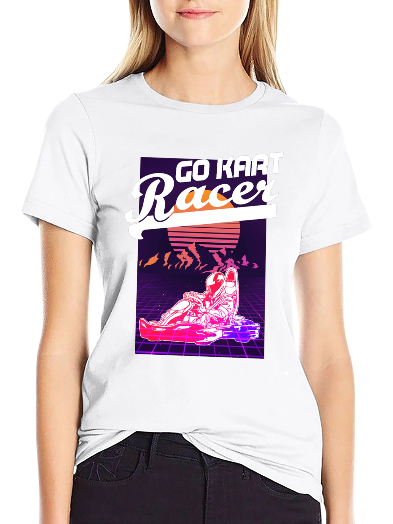 Go Kart Racer Graphic T-Shirt - Retro Design