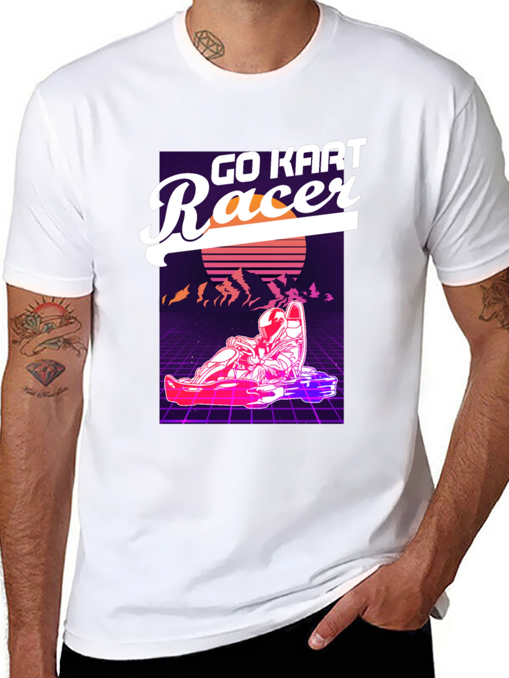 Go Kart Racer Graphic T-Shirt - Retro Design