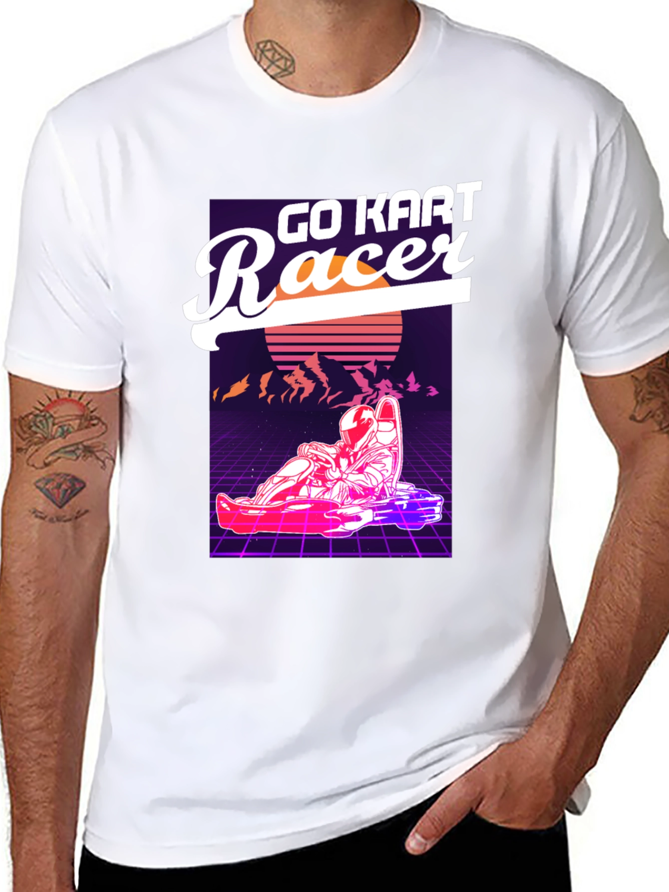 Go Kart Racer Graphic T-Shirt - Retro Design
