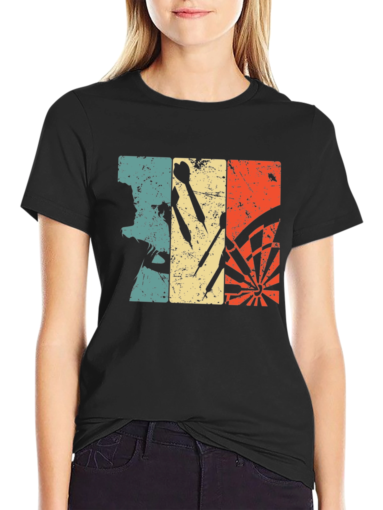 Vintage Dartboard T-Shirt - Classic Retro Design