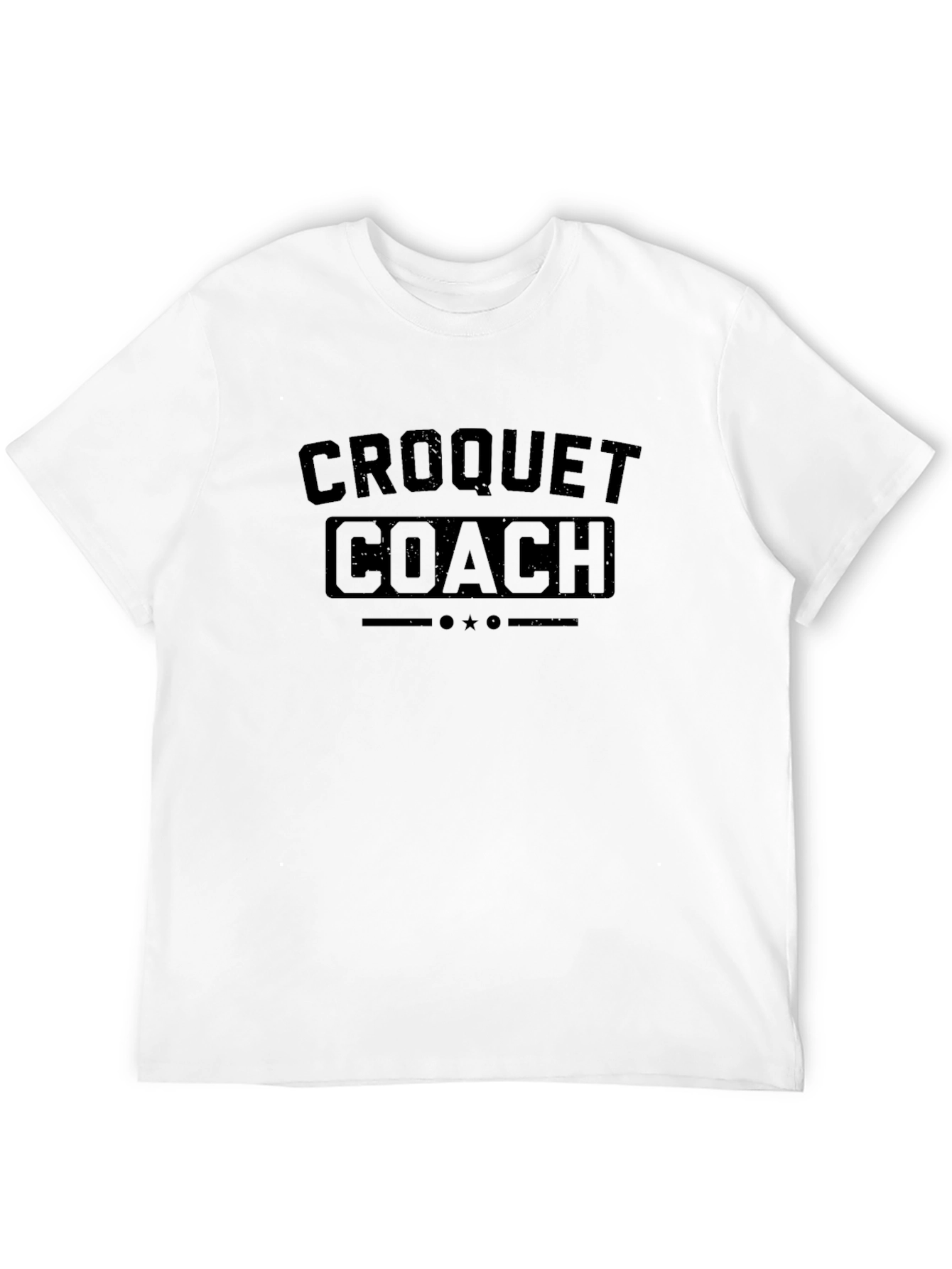 Croquet Coach Black T-Shirt