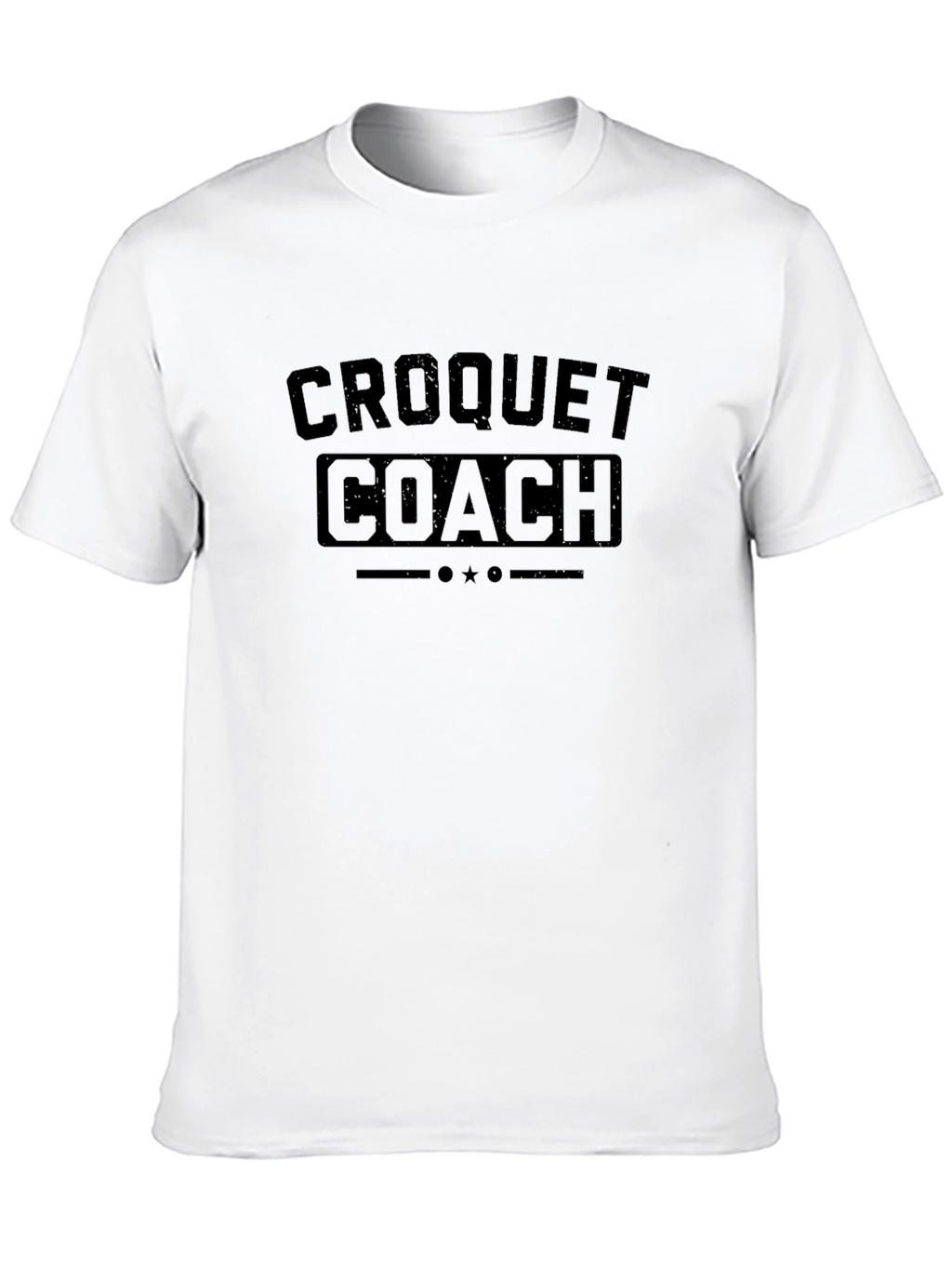 Croquet Coach Black T-Shirt