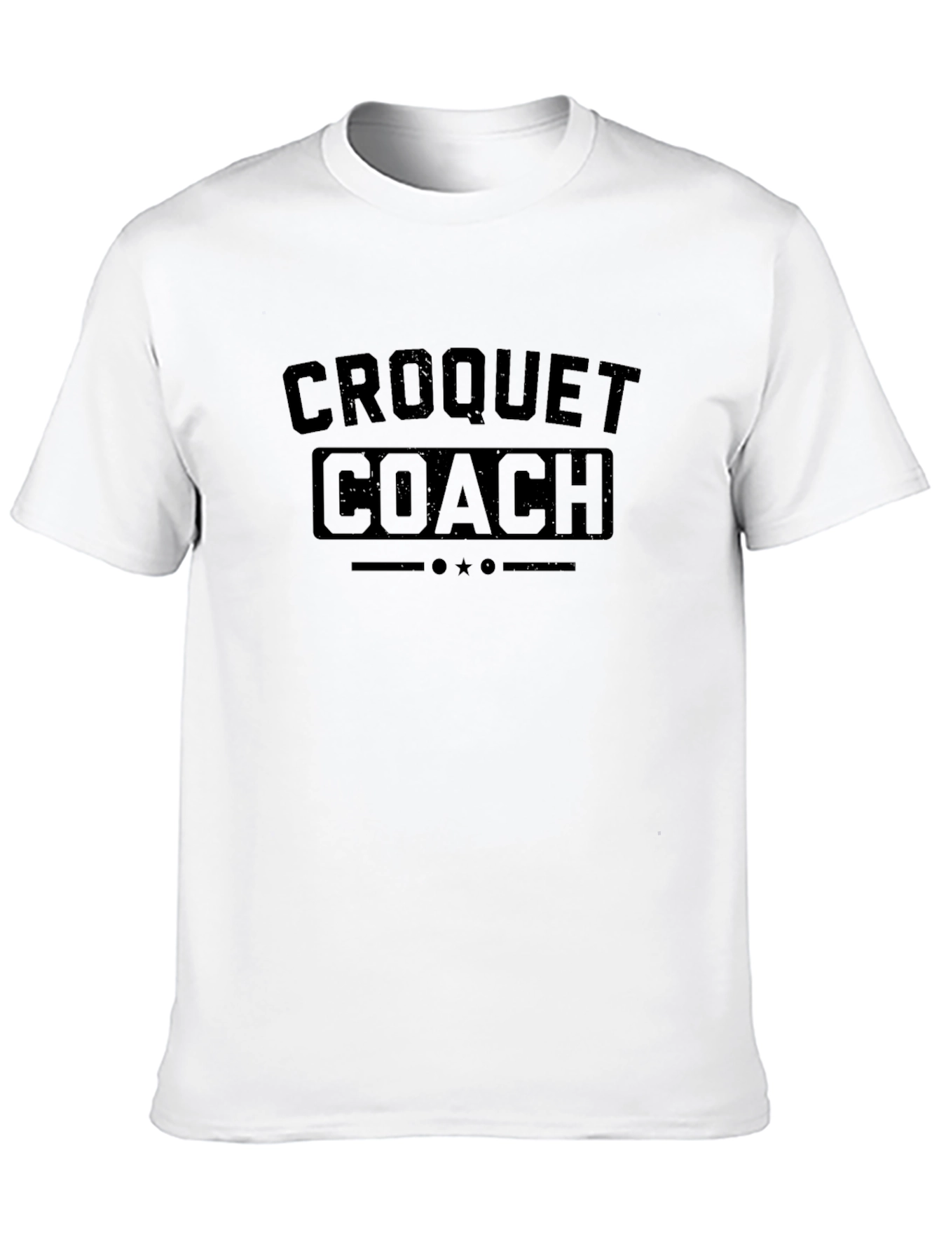 Croquet Coach Black T-Shirt
