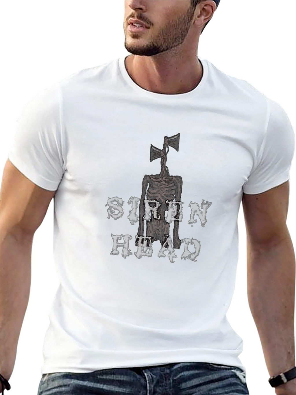 Siren Head Graphic Tee - Black Novelty T-Shirt