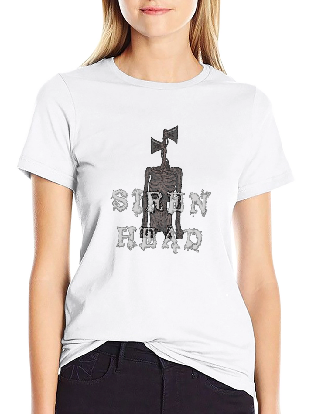 Siren Head Graphic Tee - Black Novelty T-Shirt