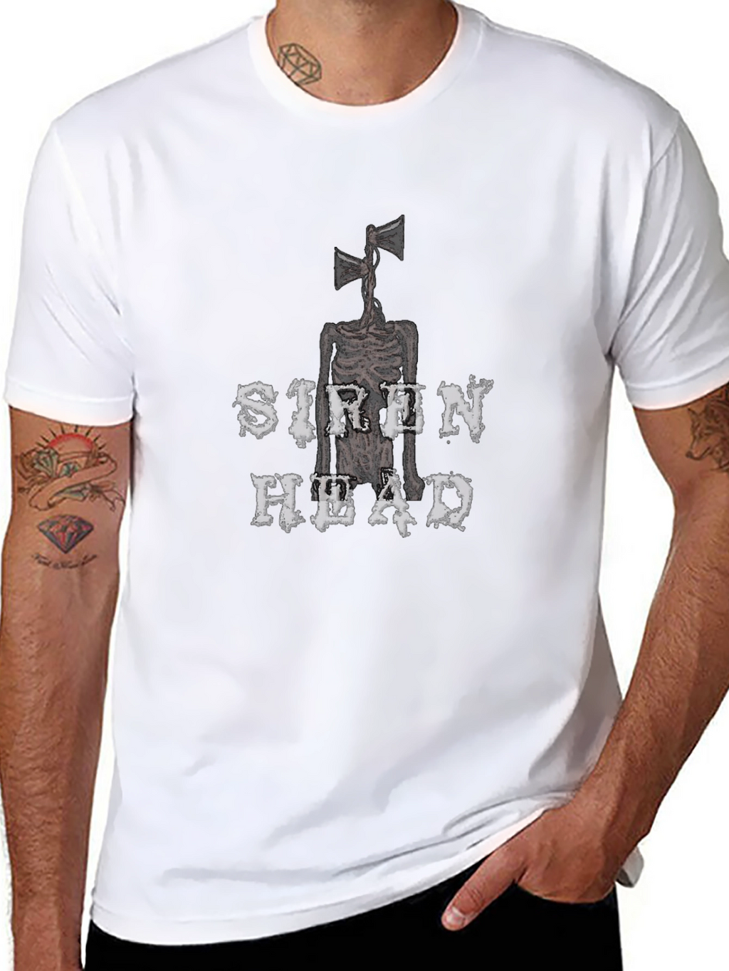 Siren Head Graphic Tee - Black Novelty T-Shirt