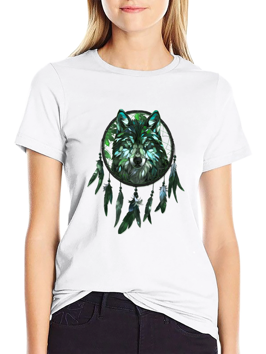 Wolf Dreamcatcher Graphic T-Shirt