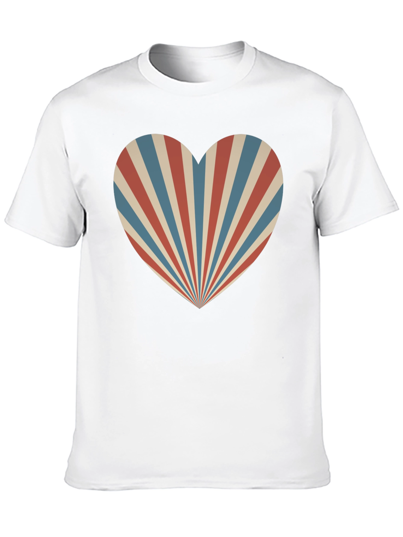 Retro Heart Ray Graphic Tee - Stylish Comfort