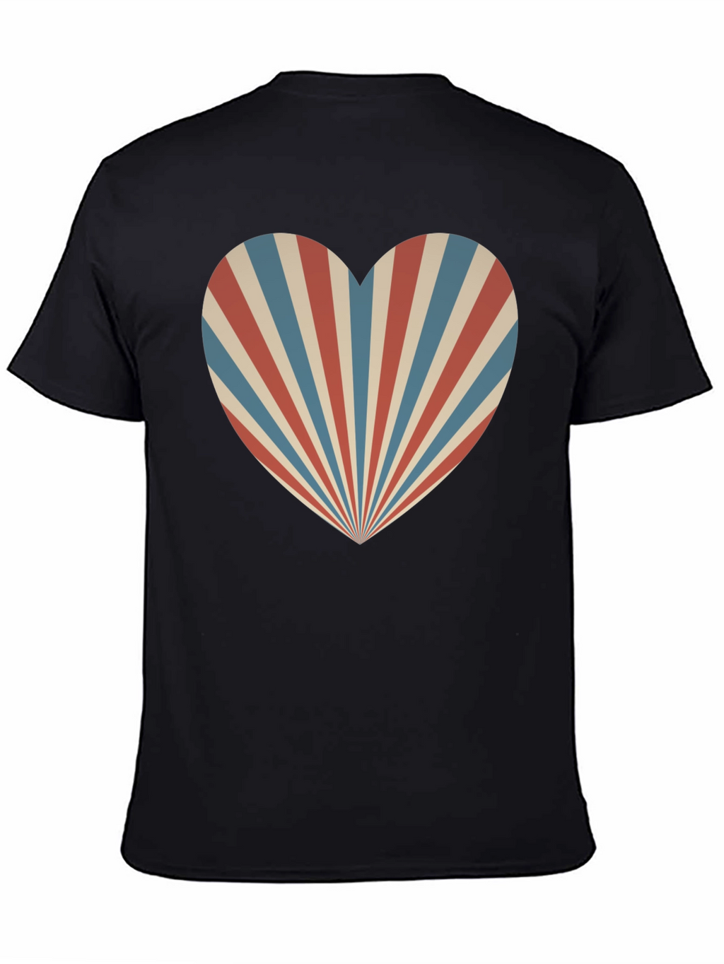 Retro Heart Ray Graphic Tee - Stylish Comfort