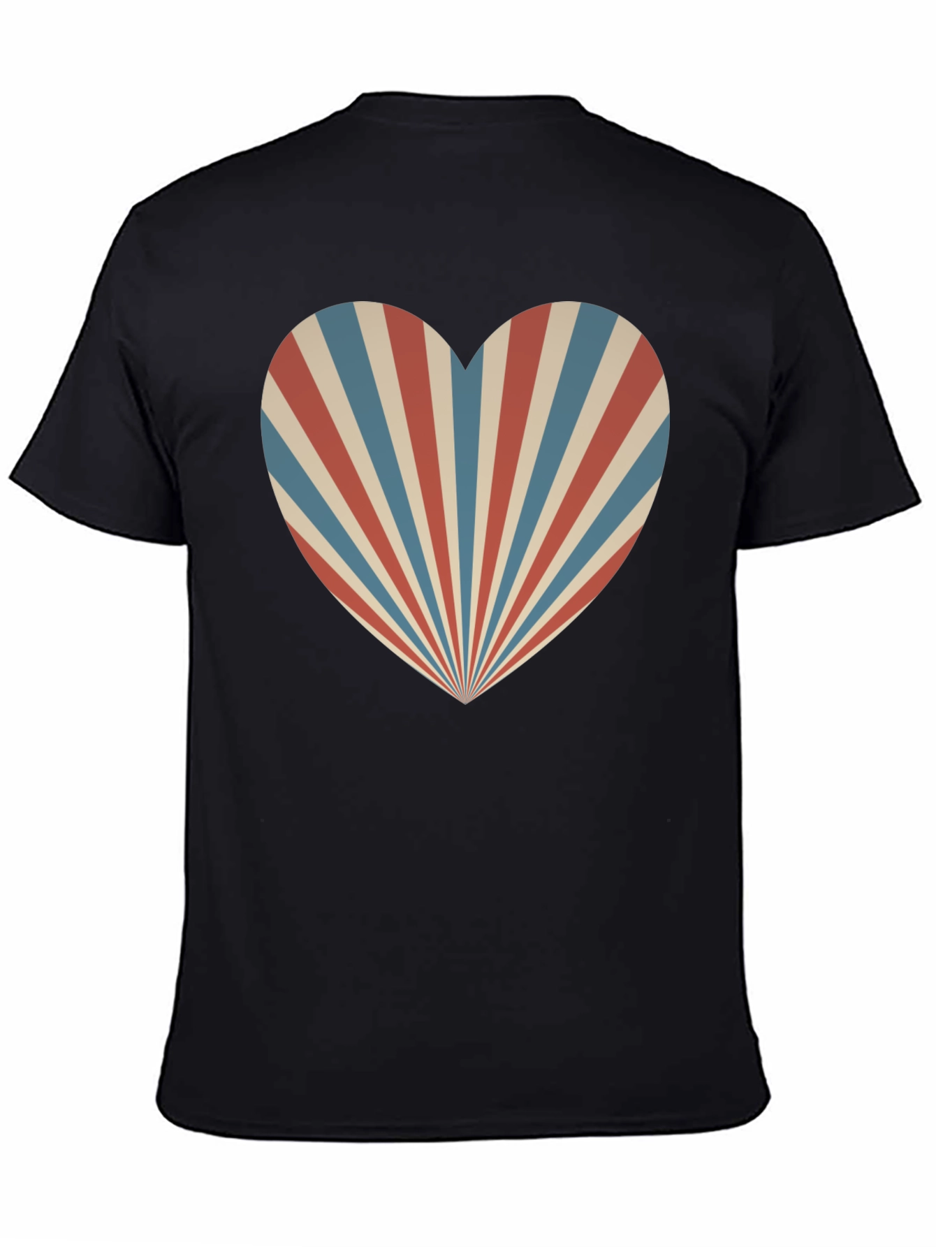 Retro Heart Ray Graphic Tee - Stylish Comfort