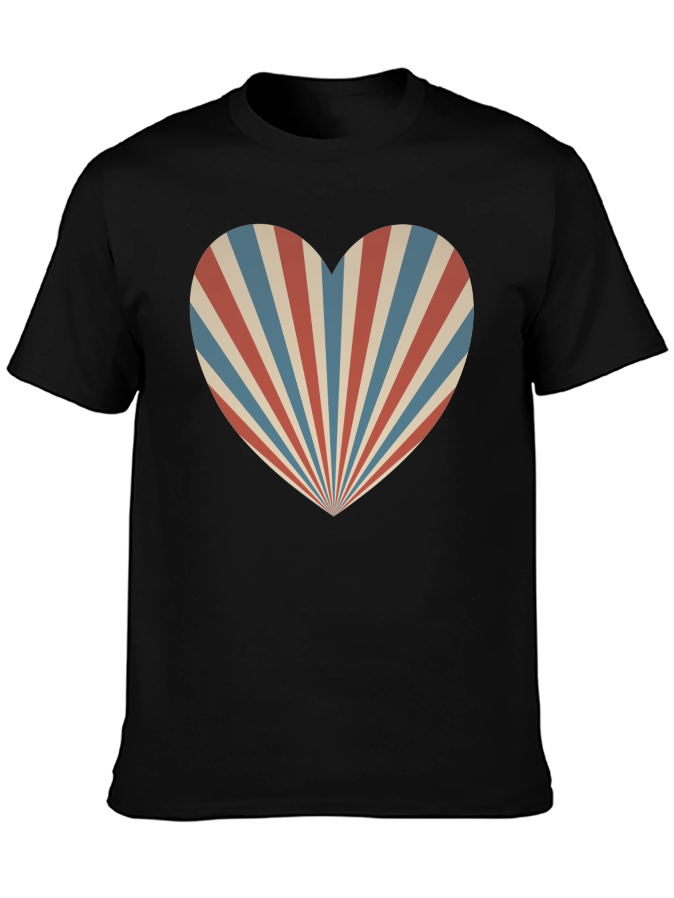 Retro Heart Ray Graphic Tee - Stylish Comfort