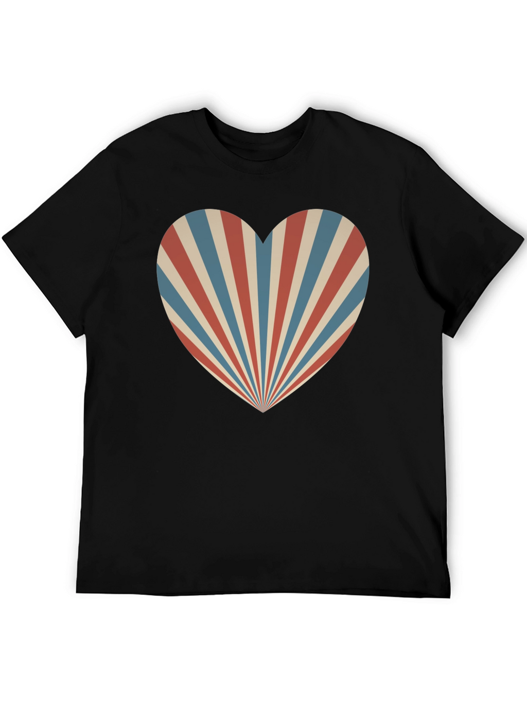 Retro Heart Ray Graphic Tee - Stylish Comfort