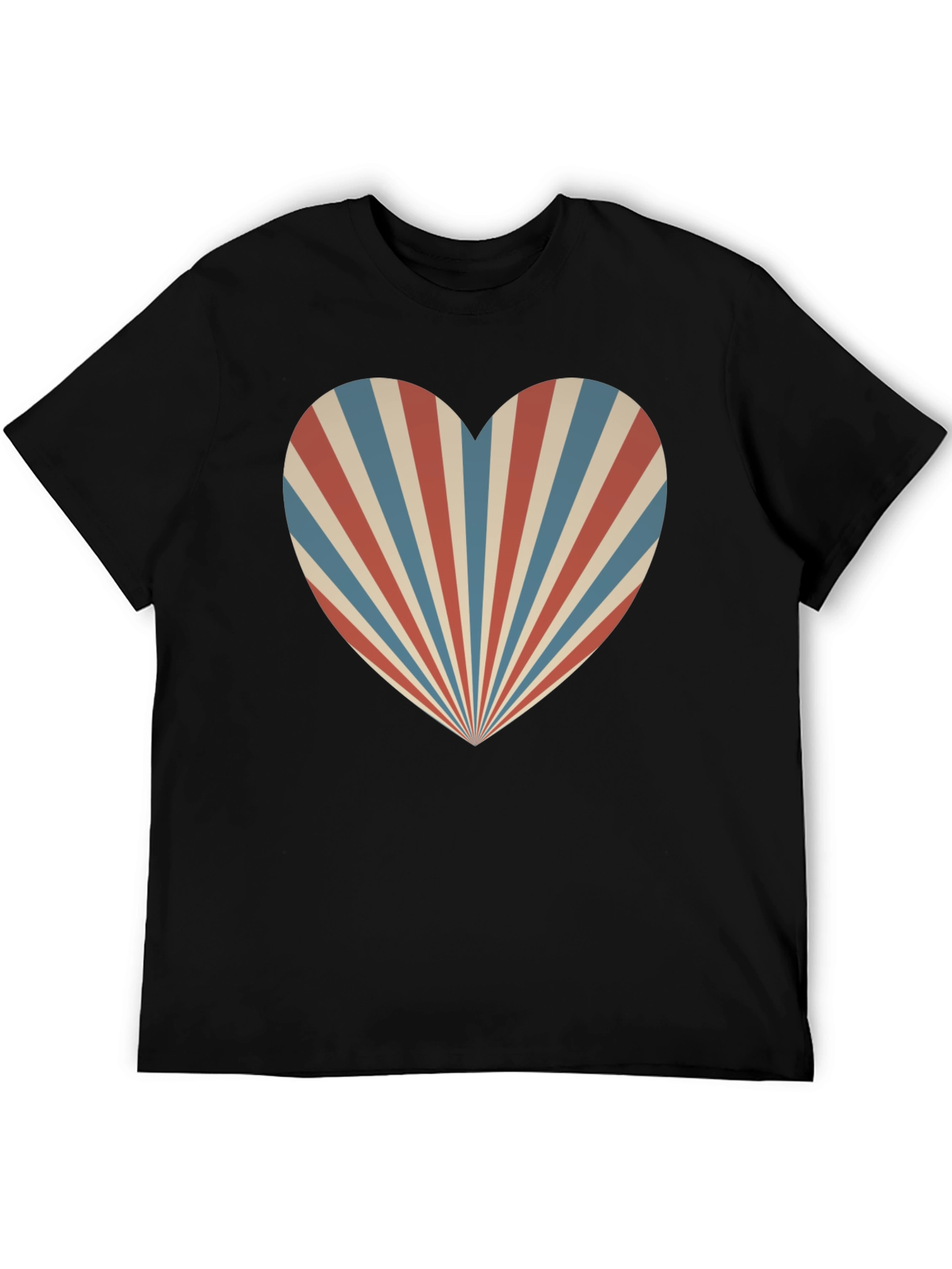Retro Heart Ray Graphic Tee - Stylish Comfort
