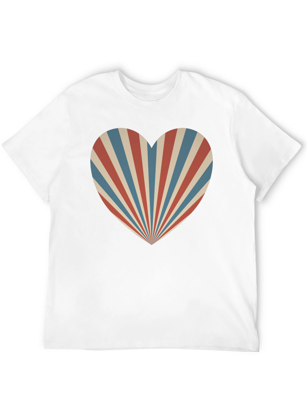 Retro Heart Ray Graphic Tee - Stylish Comfort