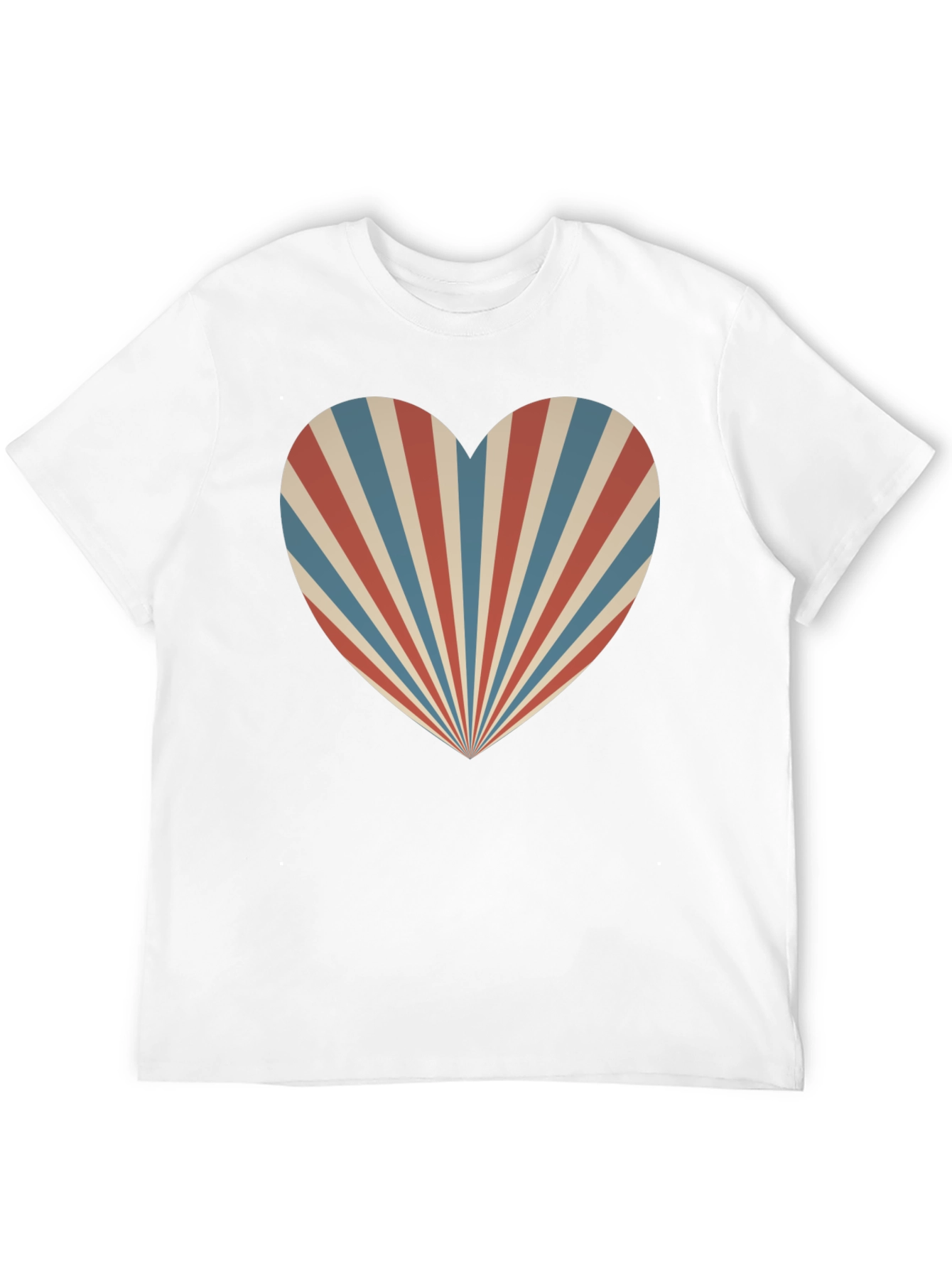 Retro Heart Ray Graphic Tee - Stylish Comfort